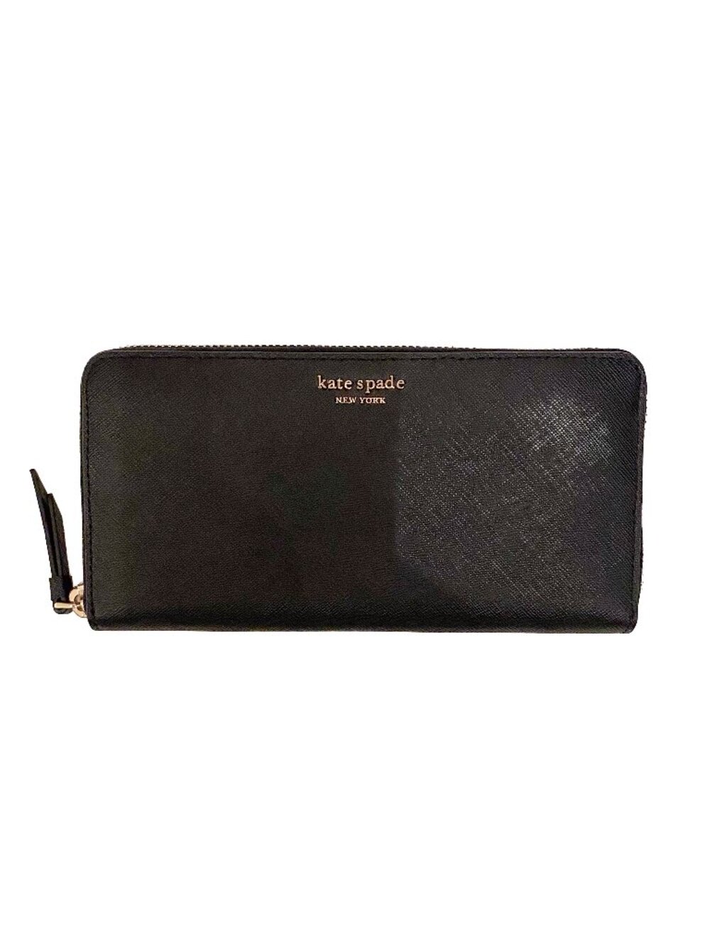 KATE SPADE Cameron Large Zip Around Continental Wallet Black NWT